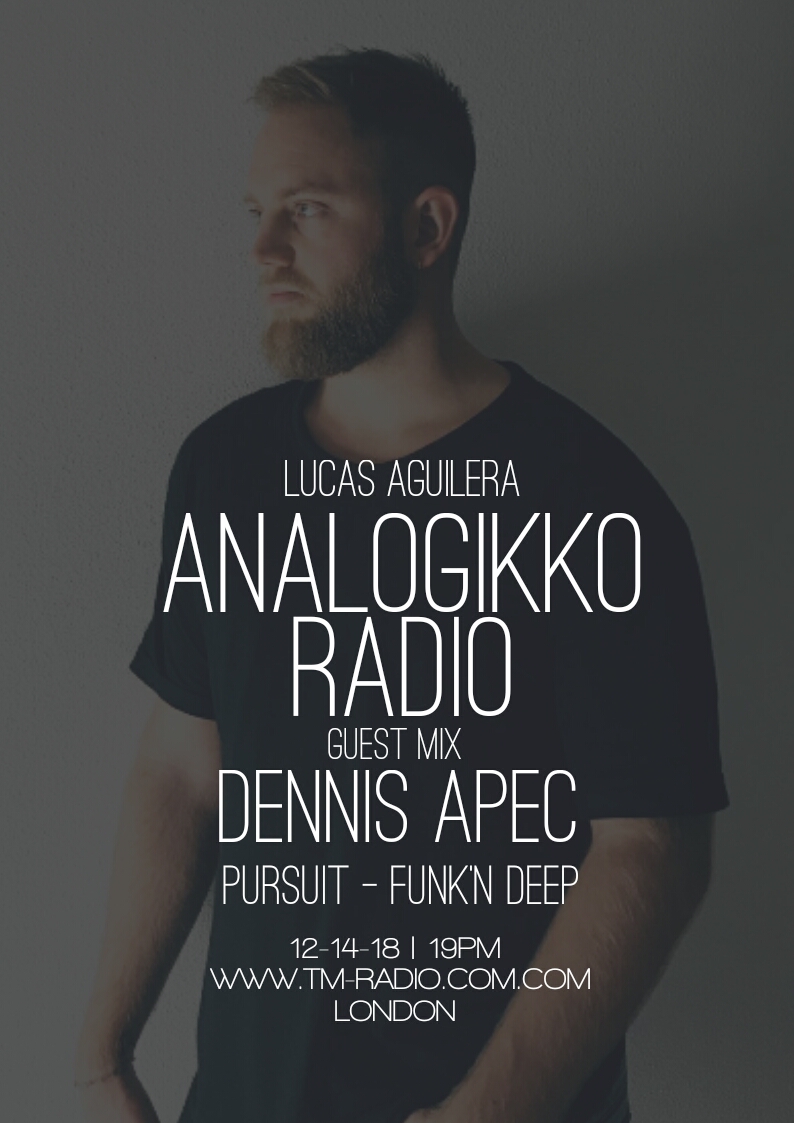 Analogikko Radio :: ANALOGIKKO RADIO BY LUCAS AGUILERA - DENNIS APEC - GUEST MIX - TM RADIO -Episode 040 (aired on December 14th, 2018) banner logo
