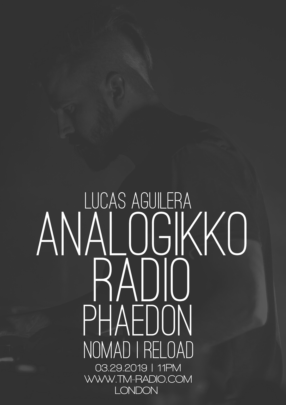 Analogikko Radio :: ANALOGIKKO RADIO BY LUCAS AGUILERA - PHAEDON - GUEST MIX - TM RADIO - Episode 055 (aired on March 29th, 2019) banner logo