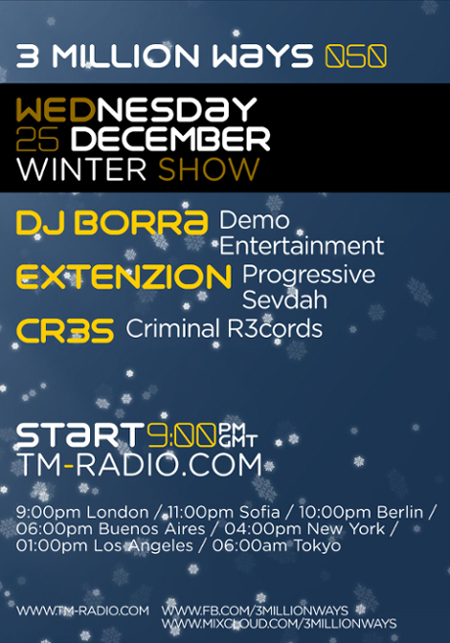 3 Million Ways :: Winter Show;volume 050 (aired on December 25th, 2013) banner logo