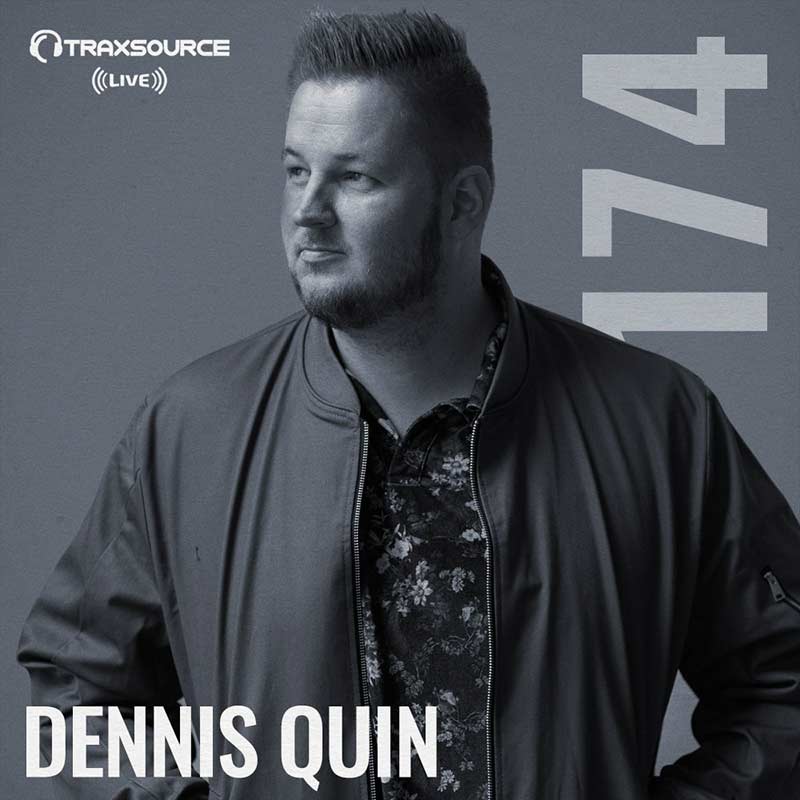 Traxsource Live :: Episode 174, hosted by Dennis Quin (aired on June 3rd, 2018) banner logo