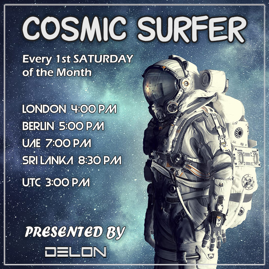Cosmic Surfer banner logo