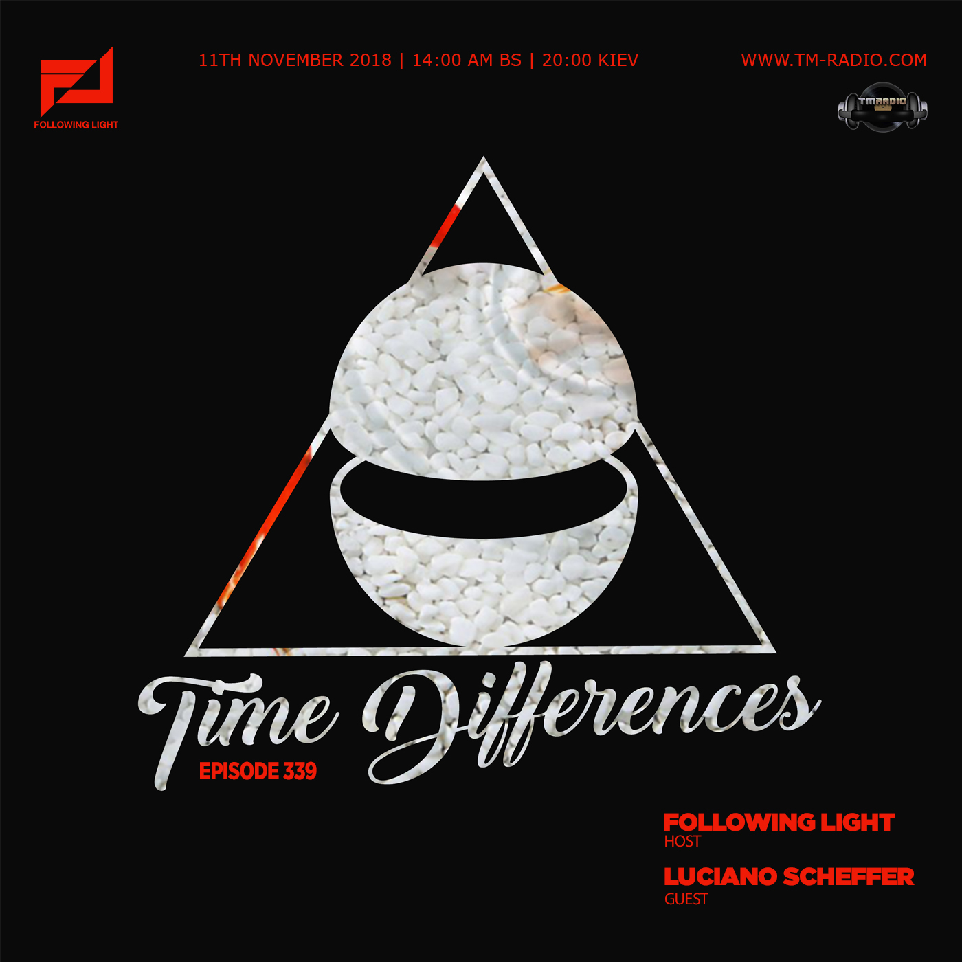 Time Differences :: Episode 339, with host Following Light and guest Luciano Scheffer (aired on November 11th, 2018) banner logo