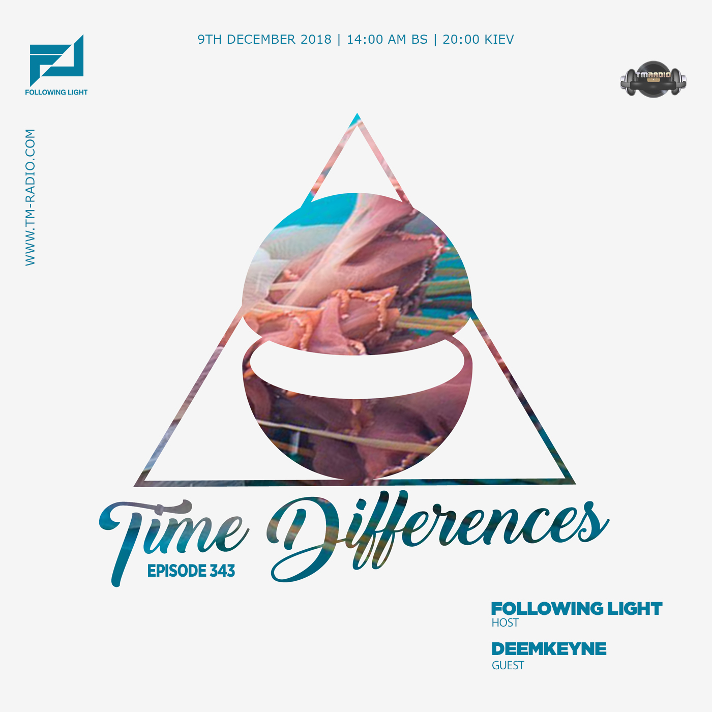 Time Differences :: Episode 343, with host Following Light and guest Deemkeyne (aired on December 9th, 2018) banner logo