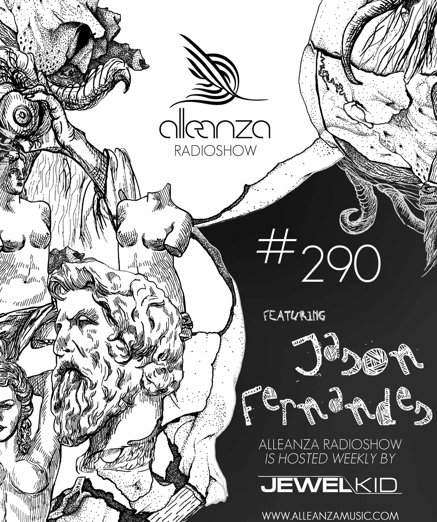 Alleanza Radio Show :: Episode 290, Jason Fernandez guest mix (aired on September 12th, 2017) banner logo