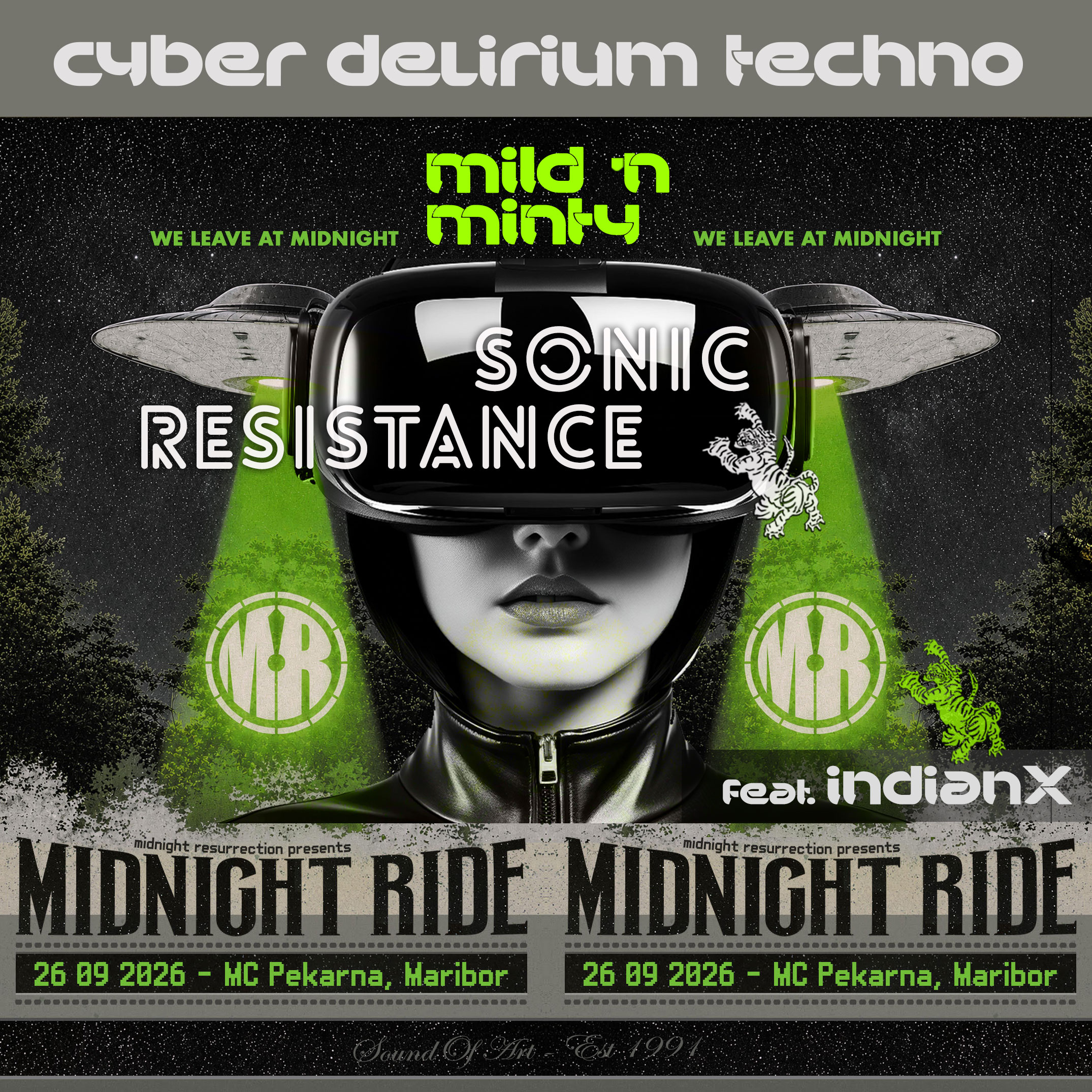 Mild �N Minty / Sonic Resistance // SR Radio Show 3 | Cyber Delirium  Techno | 3 Hour Journey (from September 24th)