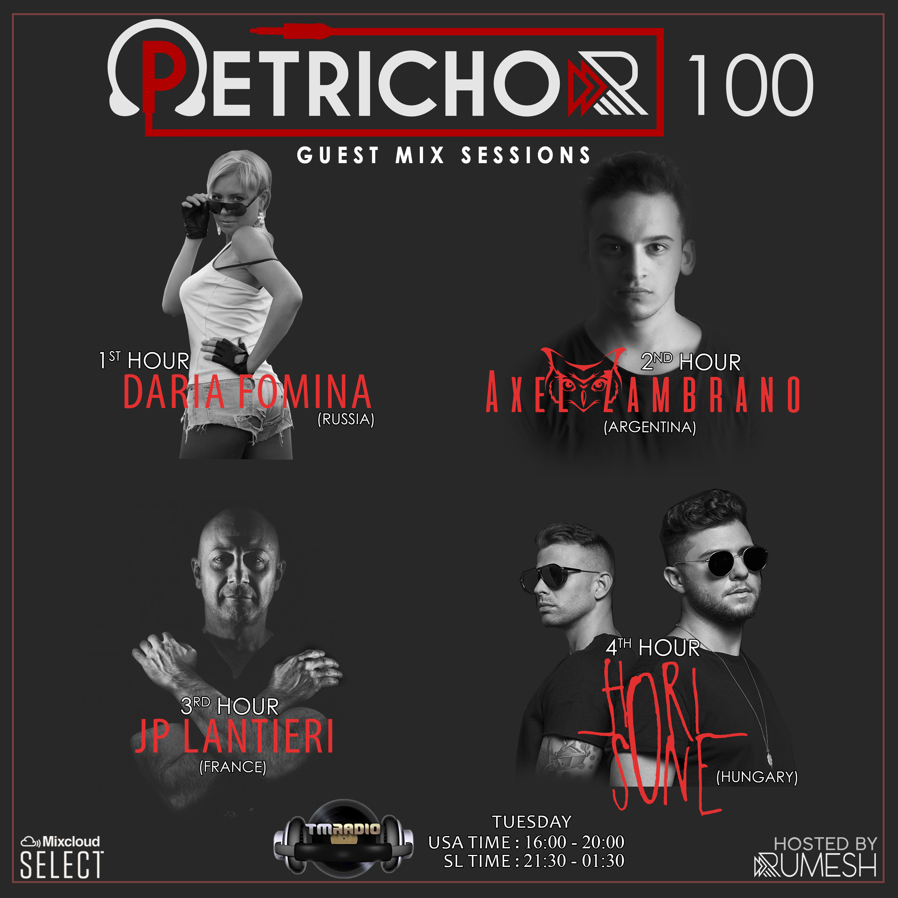 Petrichor :: Petrichor 100 Guest Mix Sessions by |Daria Fomina| |Axel Zambrano| |JP Lantieri| |Horisone| (aired on February 16th, 2021) banner logo