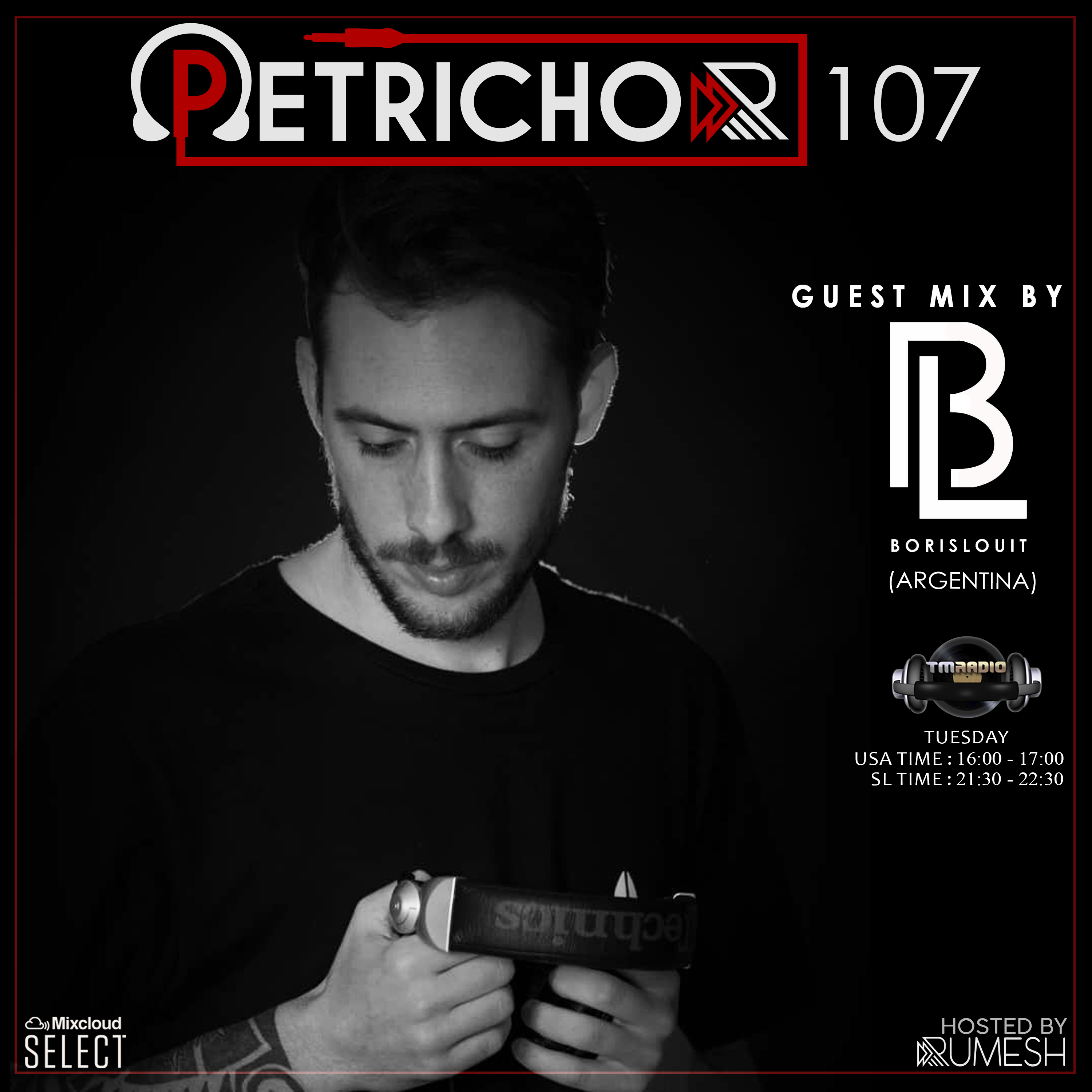 Petrichor :: Petrichor 107 Guest Mix by Boris Louit -(Argentina) (aired on March 15th) banner logo