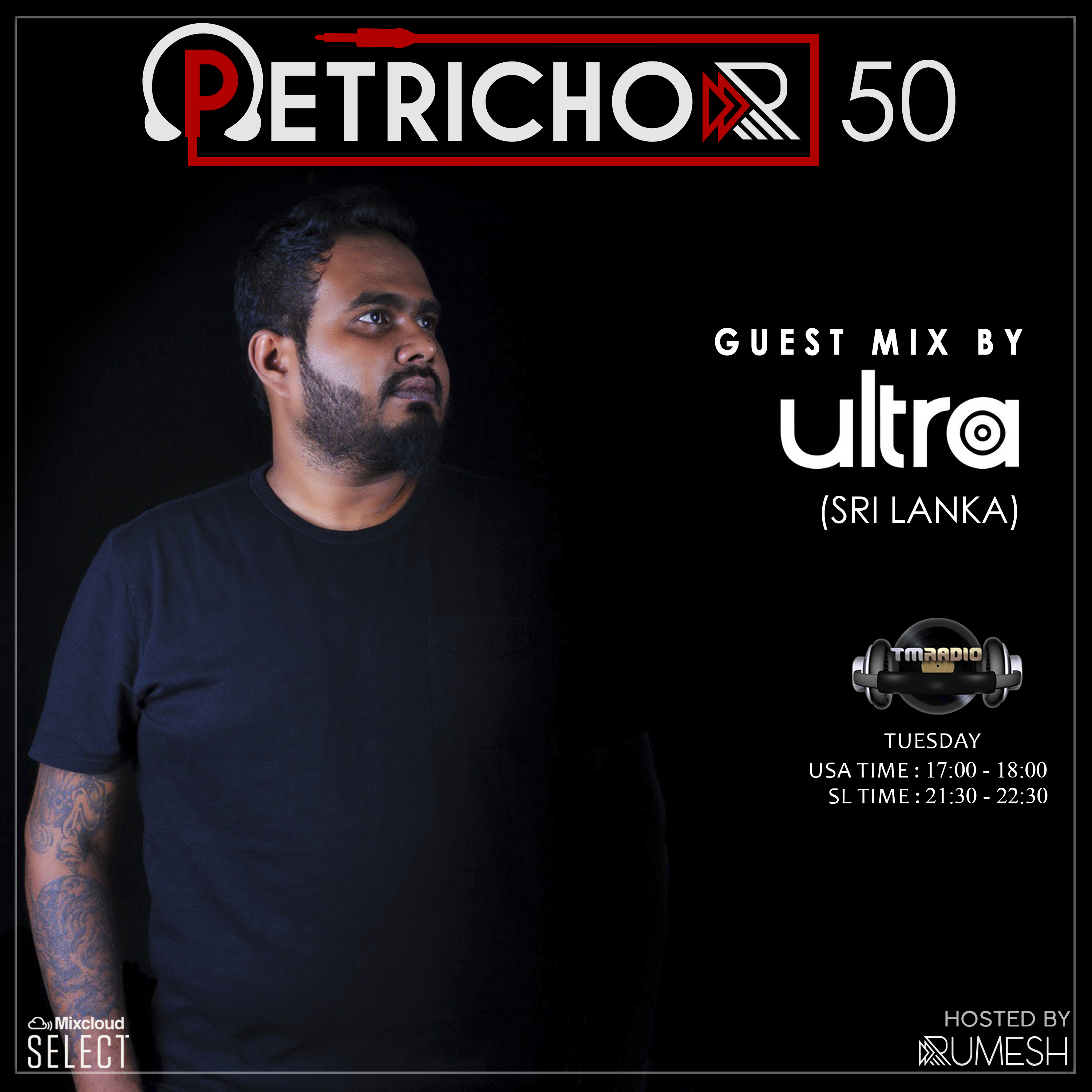 Petrichor :: Petrichor 50 guest mix by Ultra (Sri Lanka) (aired on October 22nd, 2019) banner logo