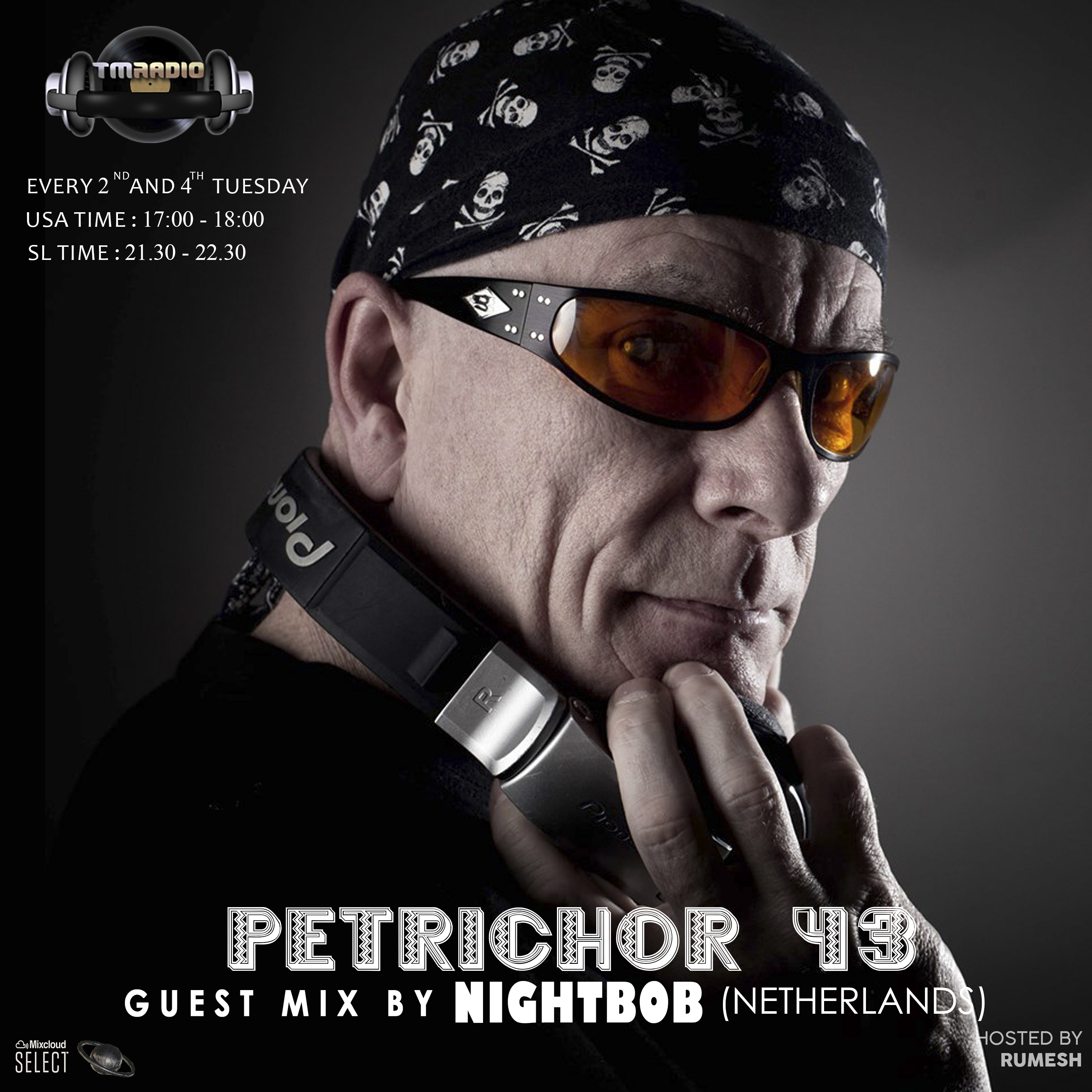 Petrichor :: Petrichor 43 guest mix by Nightbob (Netherlands) (aired on August 27th, 2019) banner logo